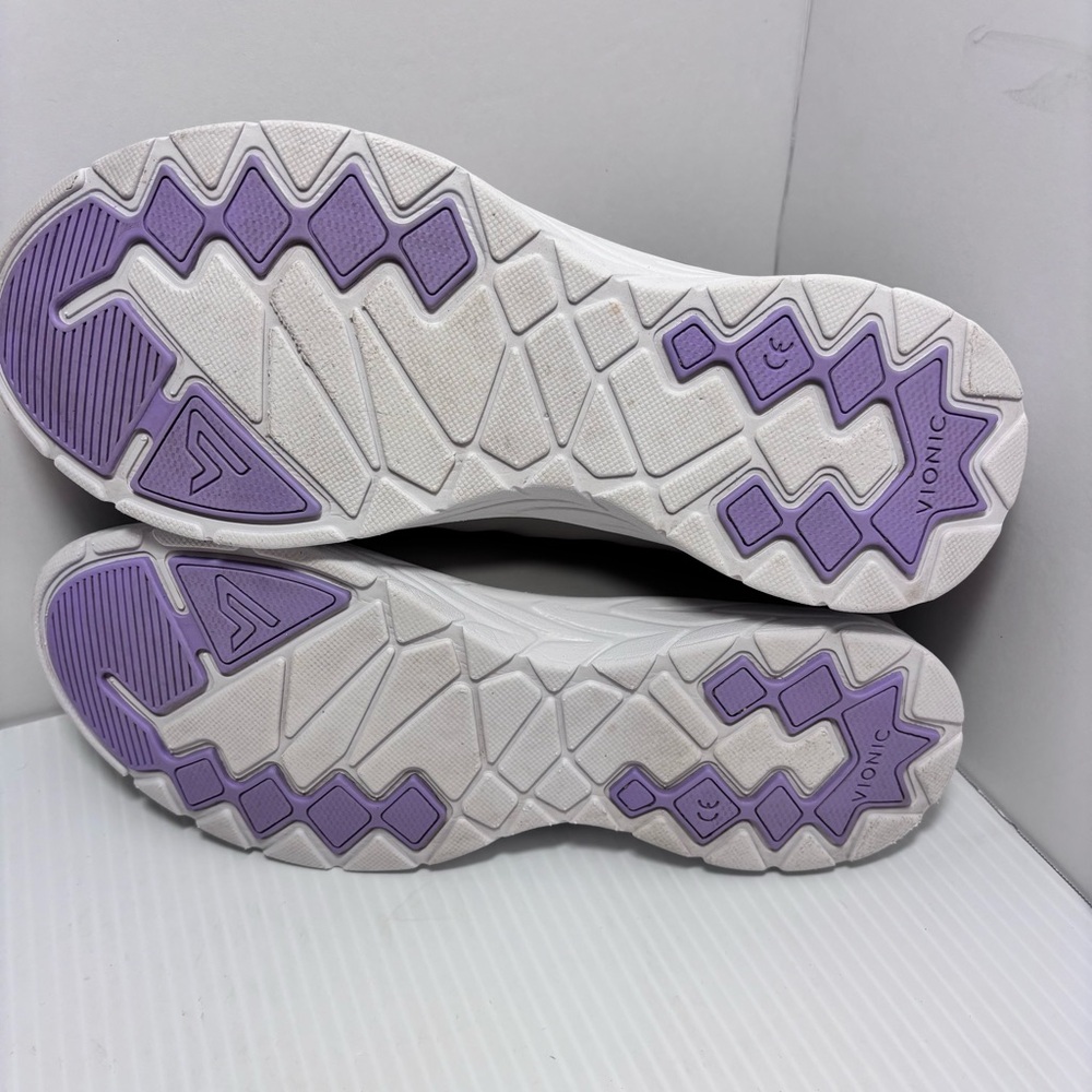 Vionic Gray Athletic Sneakers with Pink and Purple Accents - Picture 13 of 15